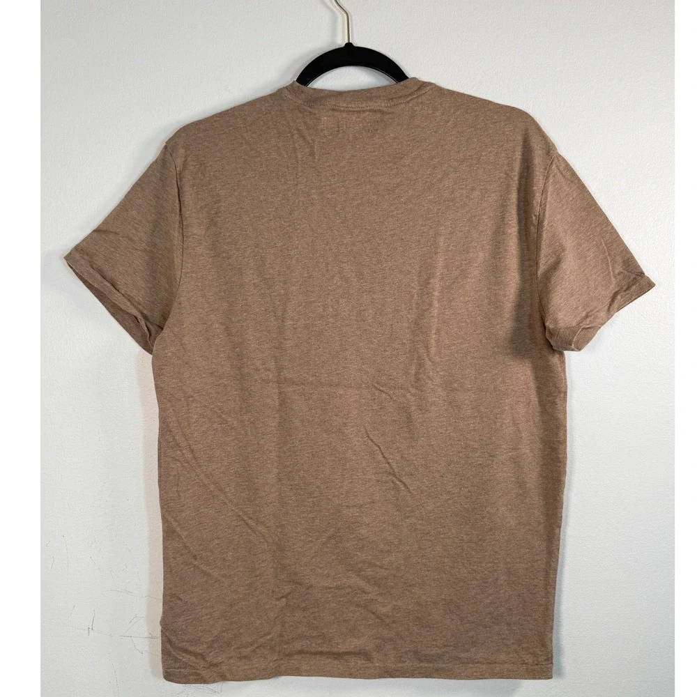 Polo Ralph Lauren Mens Classic Fit Jersey Pocket T-shirt Brown Heather Small